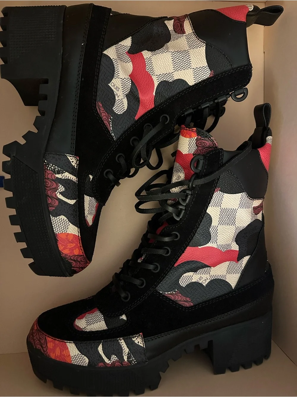 Louis Vuitton Overcloud Platform Desert Boots Rare 36.5